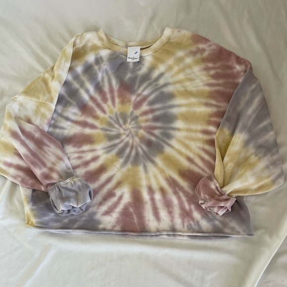 X Project Social T Women’s Crop Sweater Tie Dye Pullover Crewneck S - Picture 11 of 15